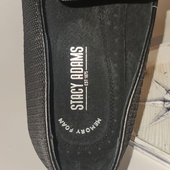Nwot  Stacy Adams est 1875 Memory foam,Sz8 Tazewell Black Leather ornate tassel. main image 5